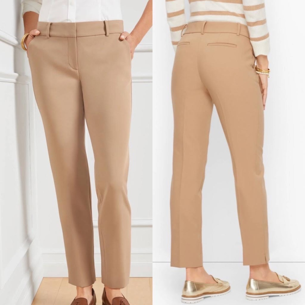 Talbots Beige/Tan Hampshire Ankle Pants 14